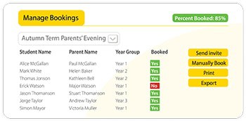 parents evening booking